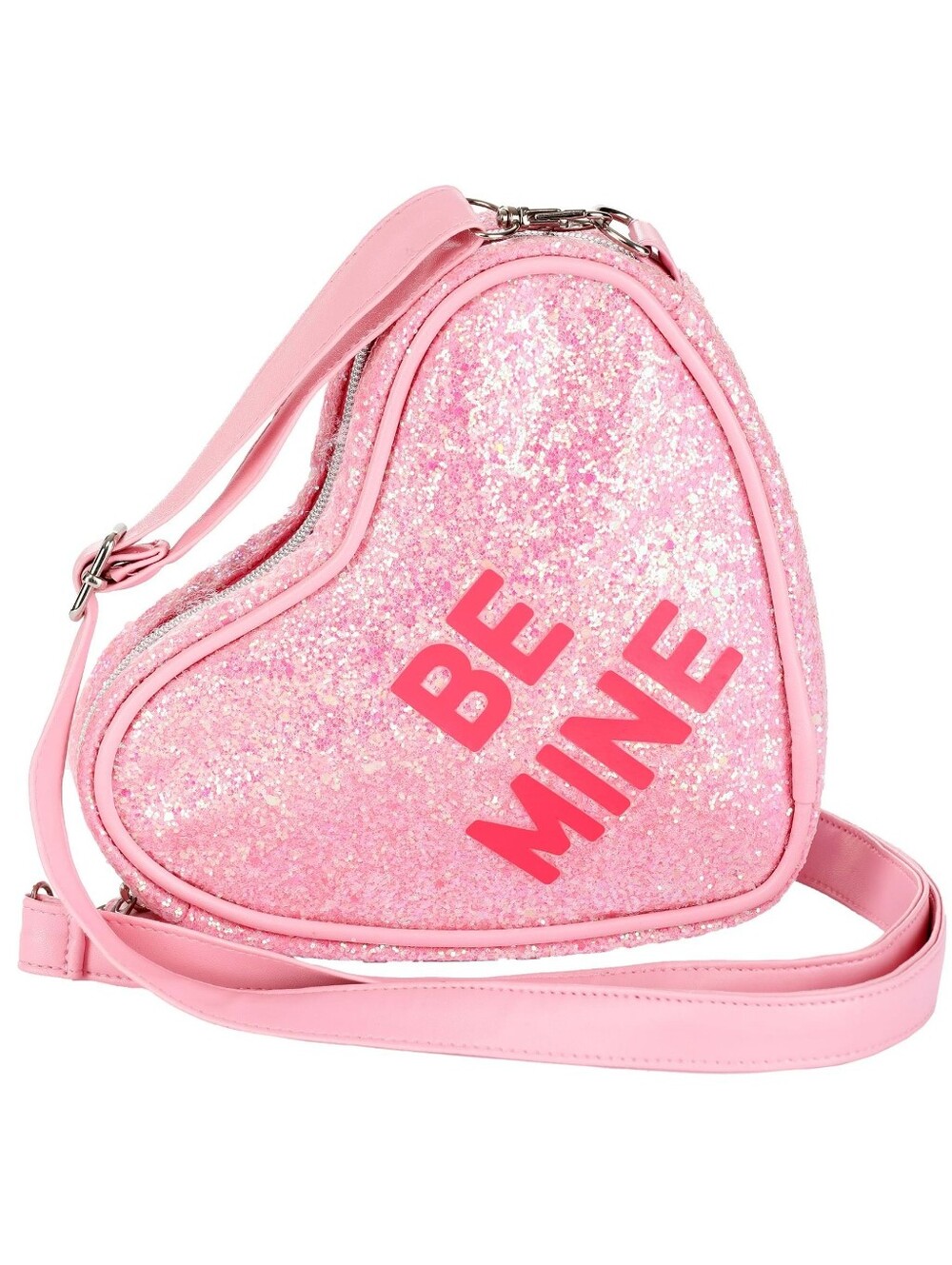 Pink Glittery Valentine's "Conversation Heart" Candy~Be Mine~Crossbody Bag (OS)